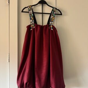 Sunday in Brooklyn Embellished-Strap Bubble Mini Dress - Anthropologie